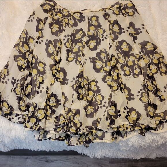Club Monaco floral silk skirt Sz 6 - Picture 5 of 9